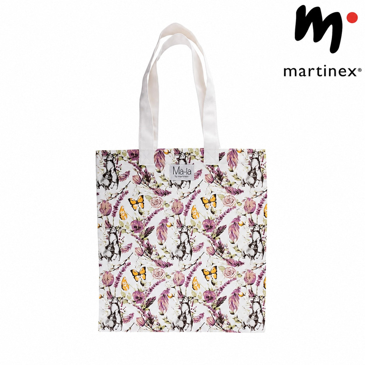 Martinex Ma-ia Family スミレ柄 エコバッグ 37x41cm