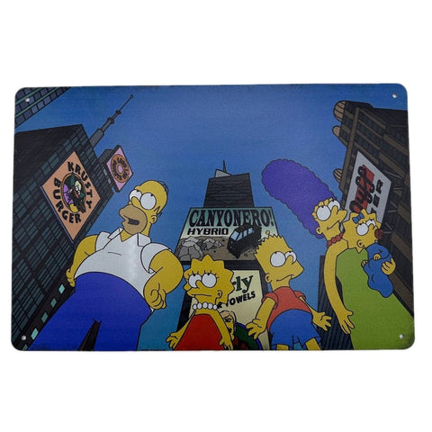 シンプソンズ ブリキ看板 レトロ 壁飾り 横長 30cm×20cm