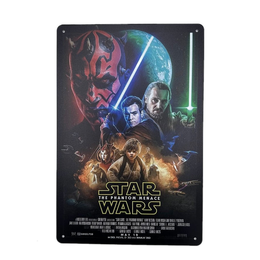 スターウォーズ ファントム・メナス ブリキ 看板 映画 ポスター