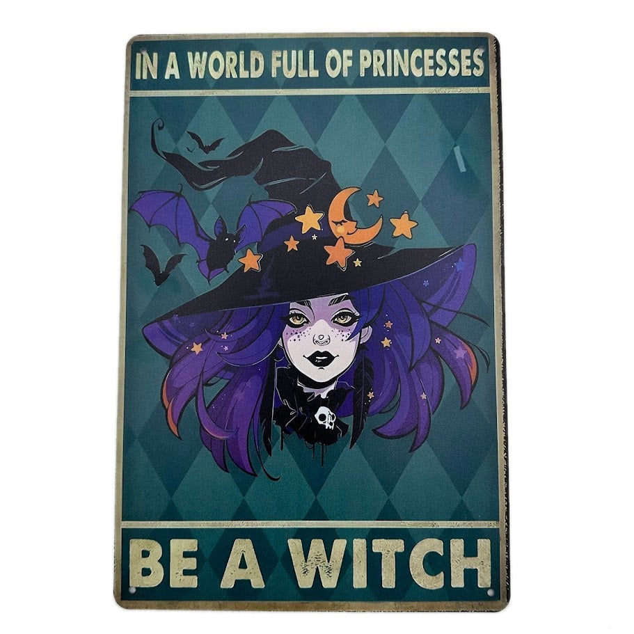 ウィッチ ブリキ 看板 魔女 デザイン インテリア