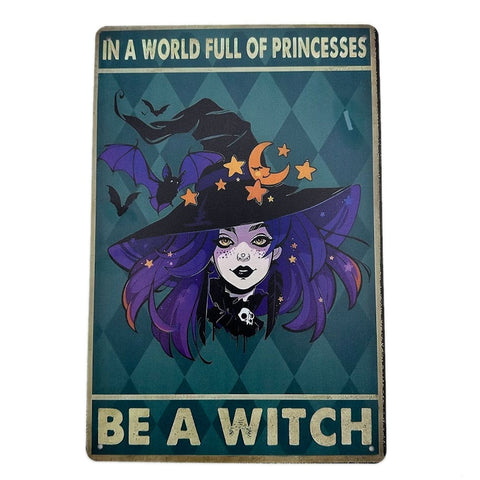 ウィッチ ブリキ 看板 魔女 デザイン インテリア