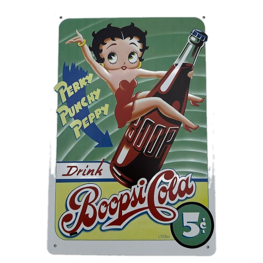 BettyBoop ブリキ 看板 レトロ ソーダ コーラ デザイン