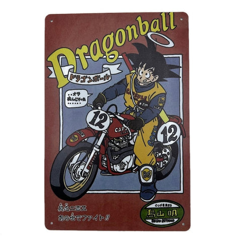 ドラゴンボール ブリキ看板 孫悟空 バイクデザイン レトロ