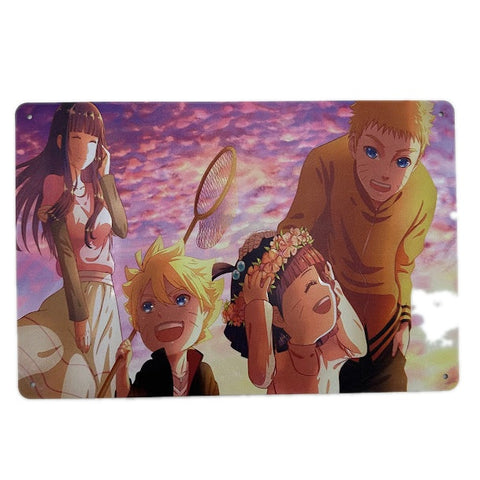 ナルト ボルト 日向 ヒナタ ブリキ看板 インテリア 雑貨 レトロ 壁飾り