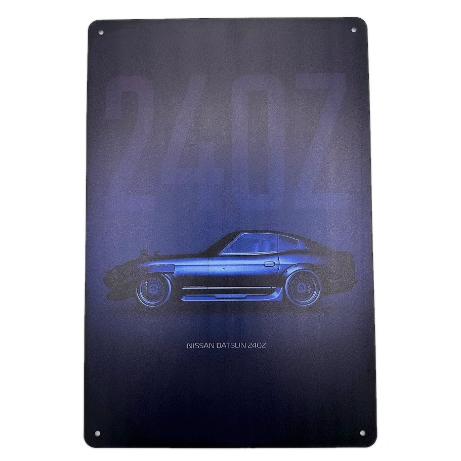Nissan Datsun 240Z ブリキ看板 レトロ インテリア 雑貨 デコレーション ビンテージ コレクション