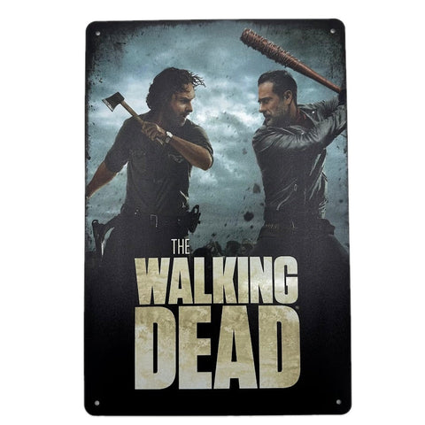 ブリキ看板 ウォーキングデッド THE WALKING DEAD リック ニーガン 海外ドラマ ホラー