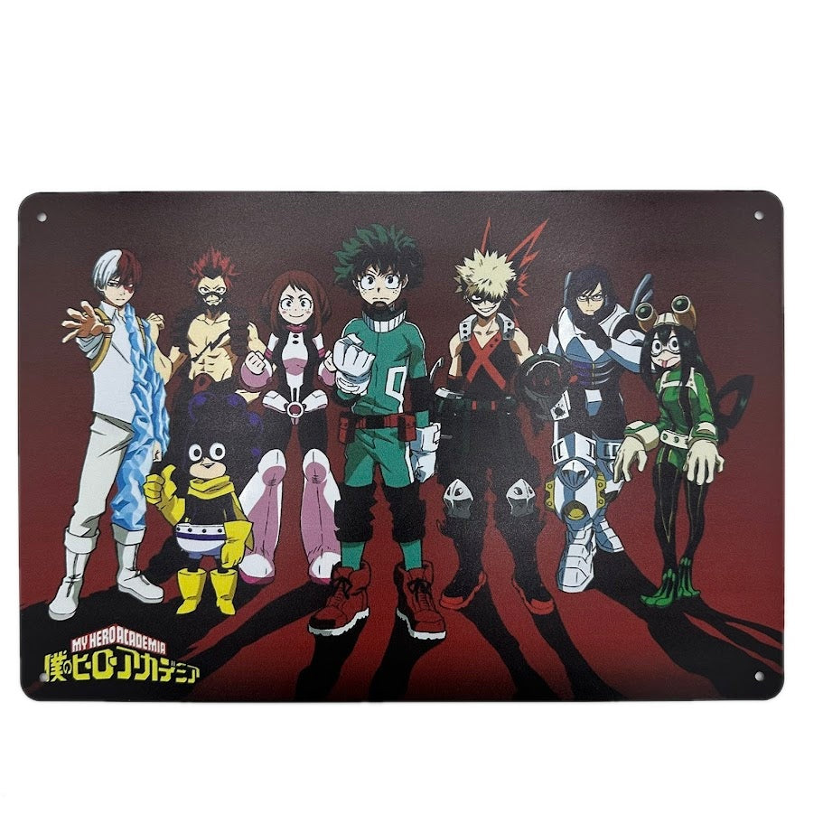 僕のヒーローアカデミア ブリキ看板 アニメ インテリア キャラクター雑貨 横型