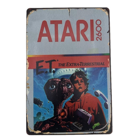 ブリキ看板 ATARI E.T. ゲーム ヴィンテージ アメリカン レトロ
