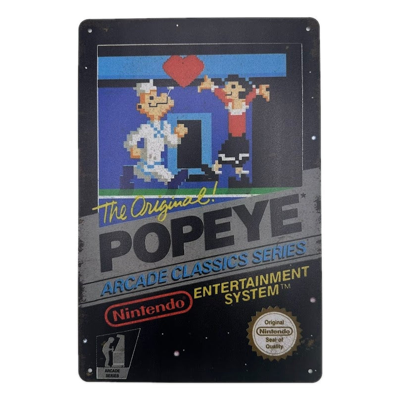 POPEYE ブリキ看板 任天堂 レトロ ゲーム インテリア コレクション 雑貨 ディスプレイ