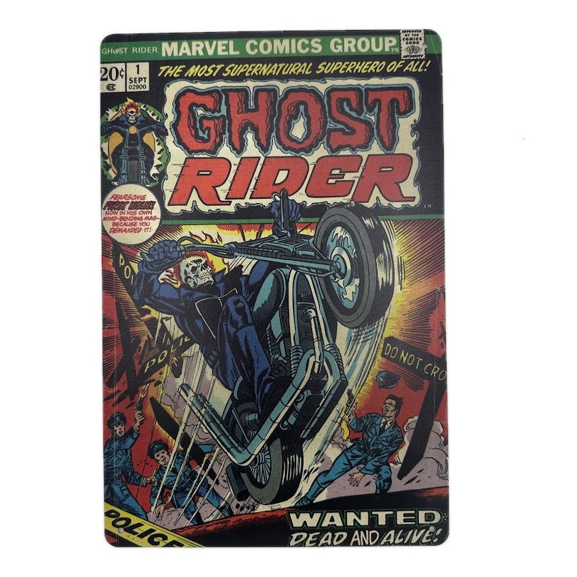 GHOST RIDER ブリキ看板 マーベル ヴィンテージ風 コミック インテリア 雑貨 壁飾り