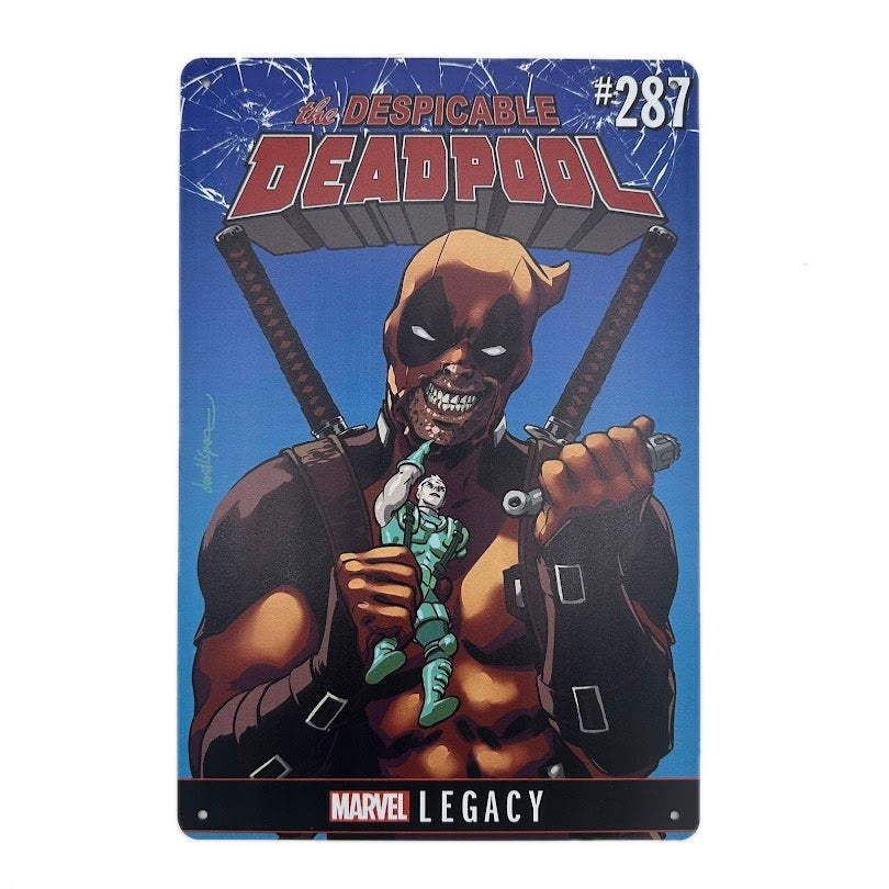DEADPOOL ブリキ看板 マーベル LEGACY #287 コミック風 ヴィンテージ アメリカン雑貨 壁飾り