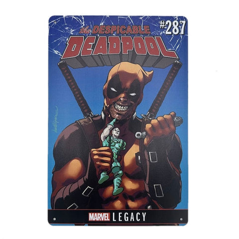 DEADPOOL ブリキ看板 マーベル LEGACY #287 コミック風 ヴィンテージ アメリカン雑貨 壁飾り