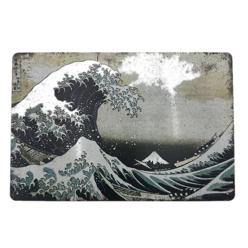 富嶽三十六景 神奈川沖浪裏 ブリキ看板 葛飾北斎 浮世絵 アート インテリア 和風 レトロ