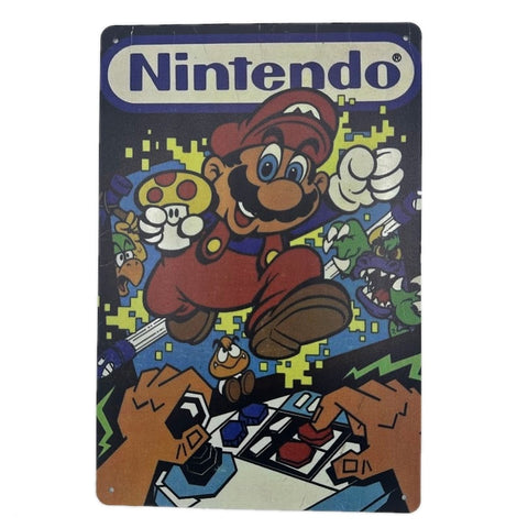 マリオ Nintendo ブリキ看板 ゲーム キャラクター インテリア レトロ