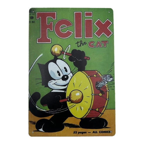 ブリキ看板 フィリックス・ザ・キャット レトロ インテリア 雑貨 ビンテージ 壁飾り おしゃれ