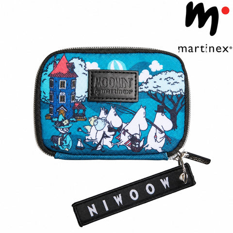 Martinex ムーミン 財布 庭 ブルー 11×8cm