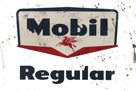 ブリキ看板 Mobil モービル Regular レギュラー ガソリン ビンテージ レトロ インテリア 雑貨