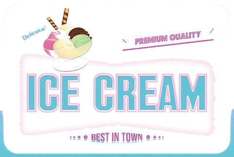 アイスクリーム スイーツ カフェ風 レトロ 看板 ブリキ看板 インテリア 壁飾り