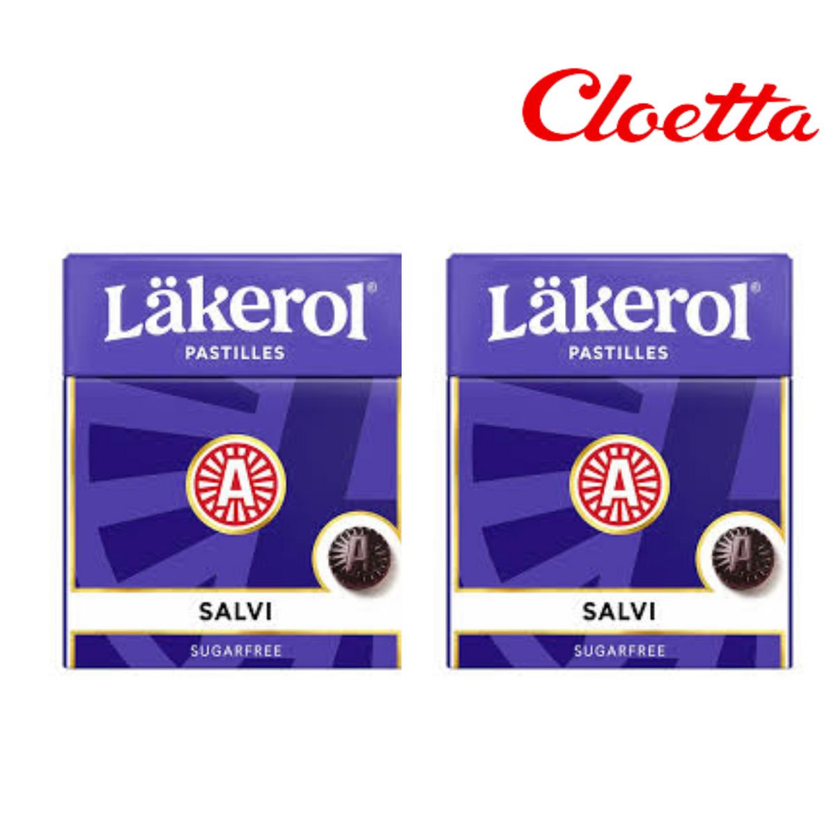 Läkerol SALVI キャンディ 2箱×25g セット スウェーデンのお菓子です