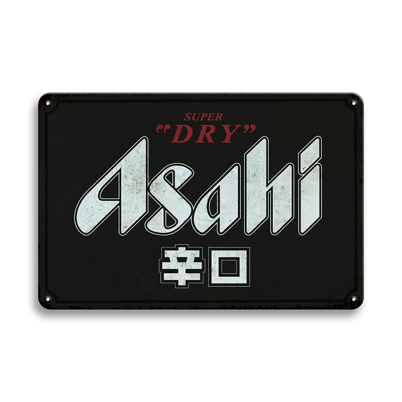 Asahi アサヒ スーパードライ ビール ブリキ看板 ビンテージ インテリア 壁飾り コレクション