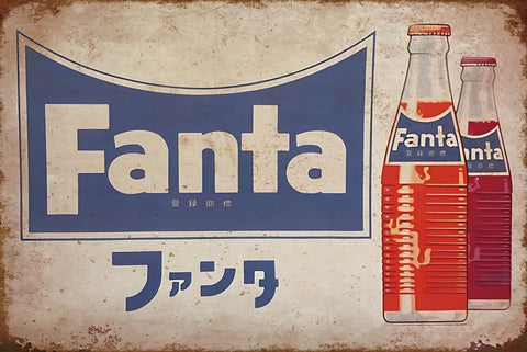 ブリキ看板 レトロ ファンタ Fanta