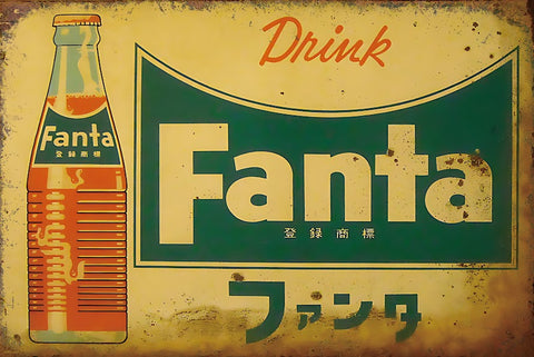 ファンタ 看板 ブリキ レトロ ポスター ドリンク 雑貨