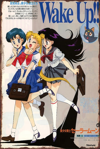 セーラームーン ブリキ看板 美少女戦士 レトロ アニメ キャラクター インテリア