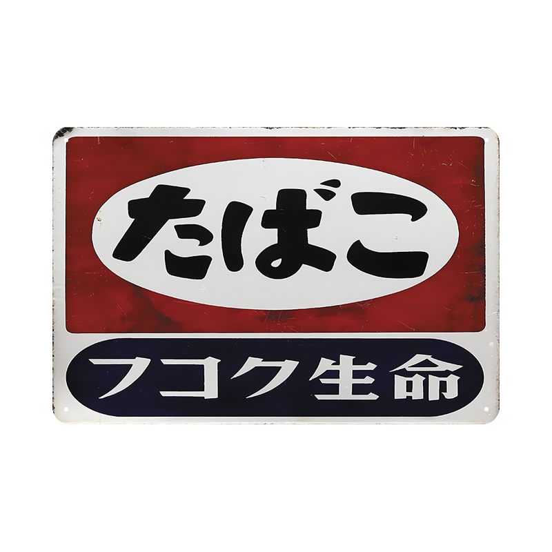 レトロ たばこ ブリキ看板 フコク生命 昭和レトロ風