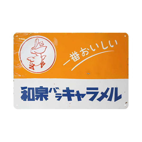 和泉バラキャラメル お菓子 広告 レトロ ブリキ看板 インテリア 雑貨