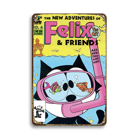 Felix the Cat フィリックス ザ キャット ブリキ看板 コミックデザイン レトロ インテリア