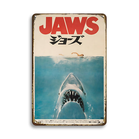 JAWS ジョーズ ブリキ看板 ヴィンテージポスター サメ 映画インテリア