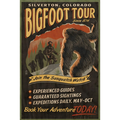 ブリキ看板 BIGFOOT TOUR ビッグフット コロラド レトロ ポスター インテリア 雑貨