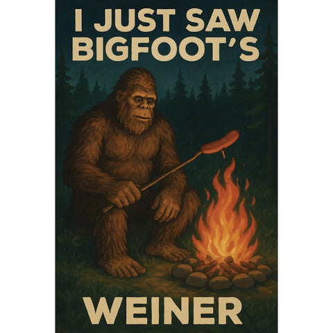 ブリキ看板 BIGFOOT ビッグフット キャンプ レトロ ポスター ユーモア インテリア 雑貨