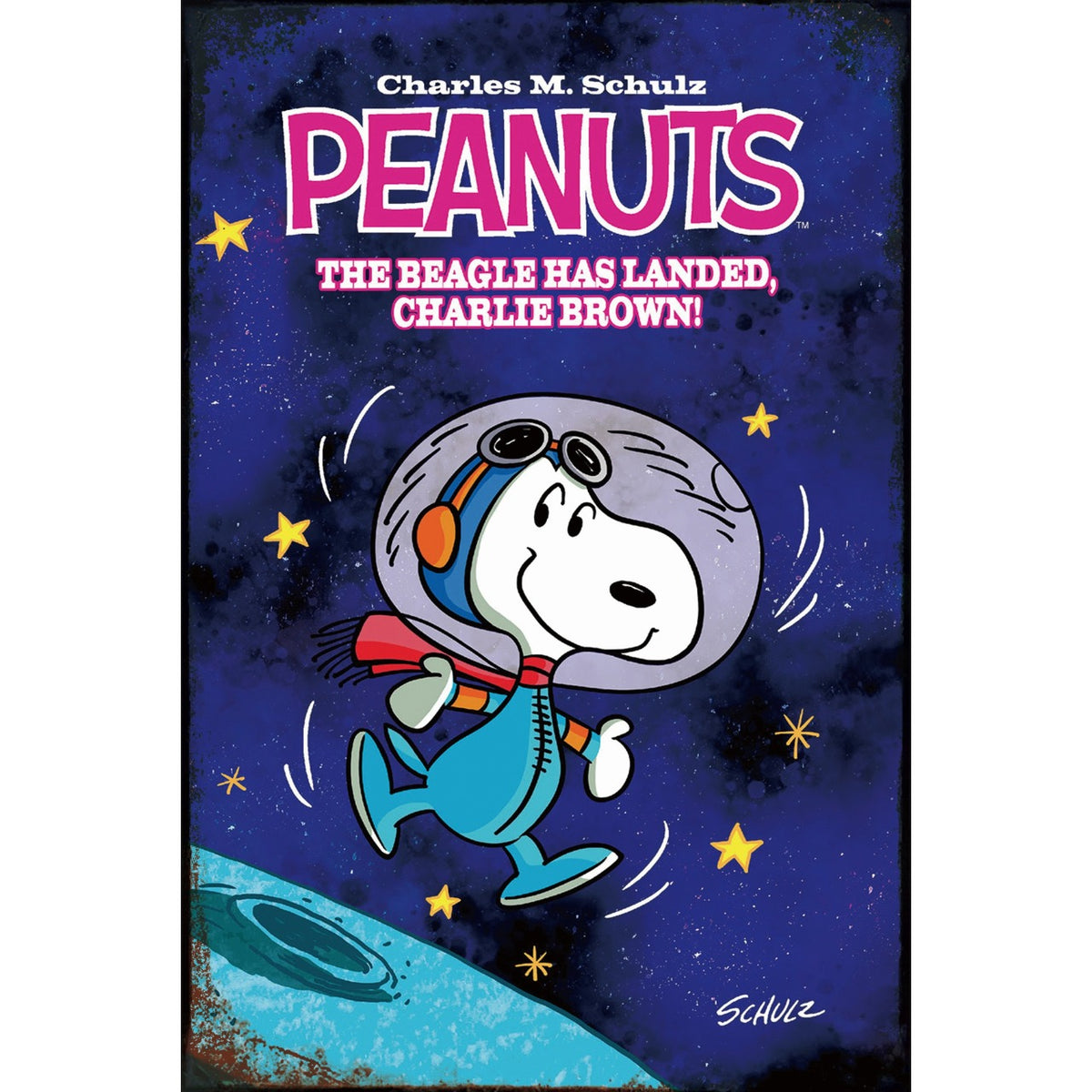 ブリキ看板 PEANUTS ピーナッツ スヌーピー 宇宙飛行士 レトロ ポスター インテリア 雑貨