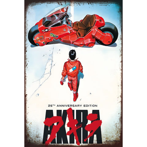 ブリキ看板 AKIRA アキラ 25周年 アニメ 映画 ポスター 金田バイク レトロ インテリア 雑貨
