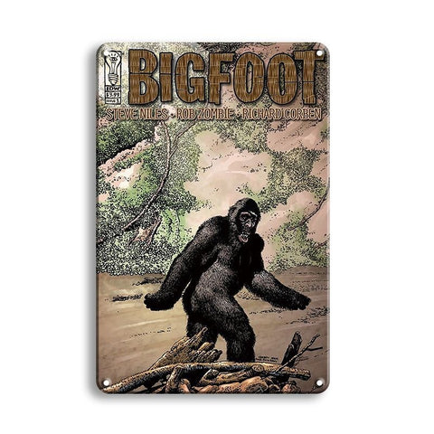 ブリキ看板 ビッグフット BIGFOOT コミック ホラー アメコミ レトロ インテリア 壁飾り