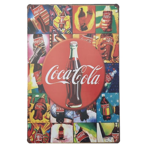 ブリキ看板 コカコーラ Coca-Cola ロゴ ボトル レトロ ポスター 壁掛け インテリア