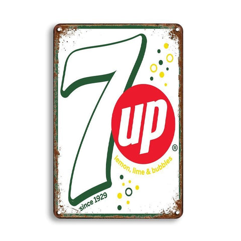 ブリキ看板 7UP セブンアップ レトロ ロゴ ポスター インテリア