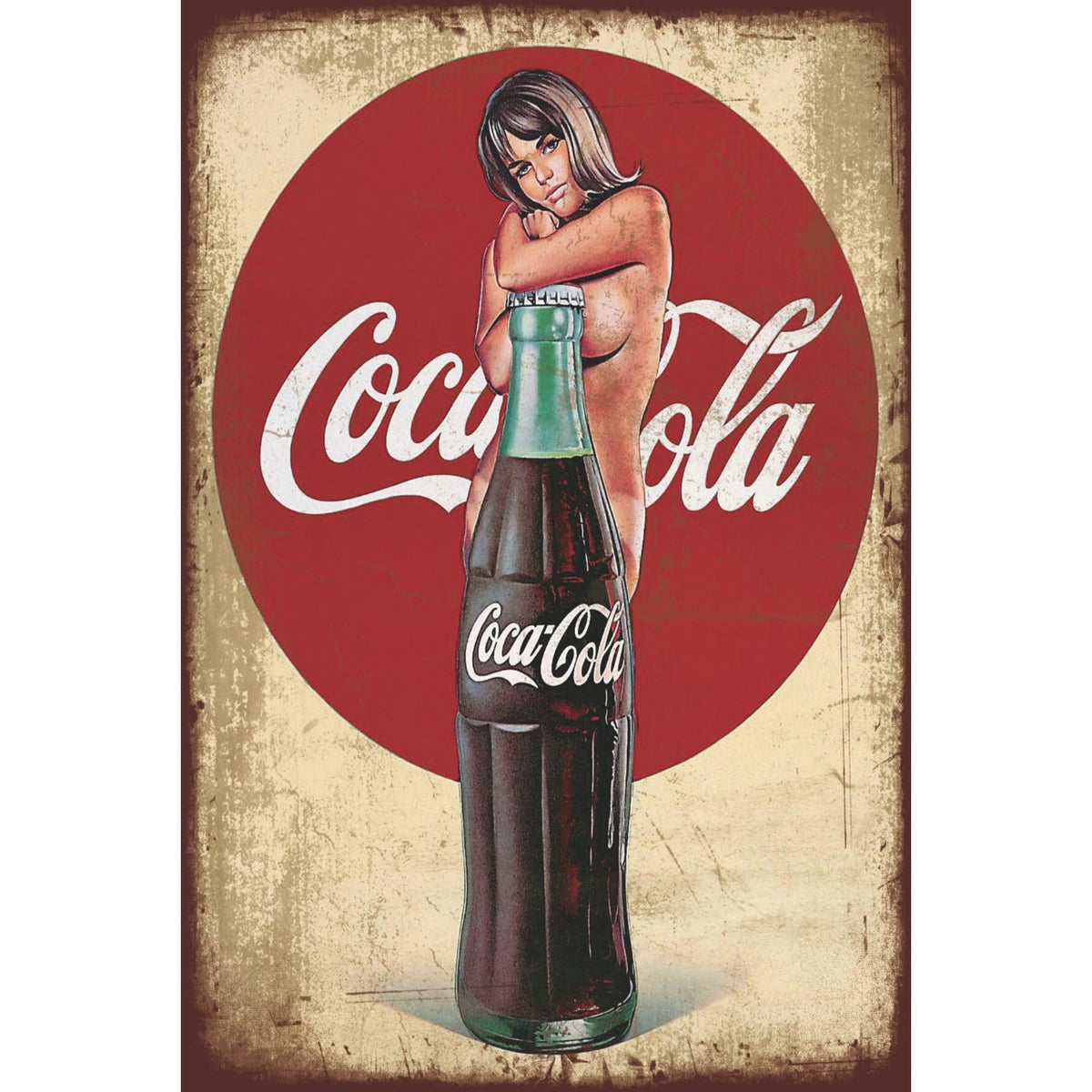 コーラ クラシック レトロ ピンナップ アート ブリキ看板 ビンテージ インテリア 壁飾り 雑貨 デコレーション