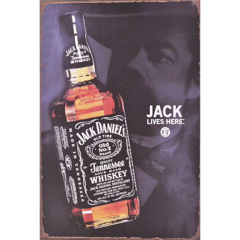ジャックダニエル Jack Daniel’s ウイスキー ブリキ看板 レトロ バー ビンテージ インテリア 壁飾り 雑貨 デコレーション