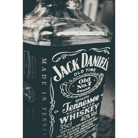 ジャックダニエル Jack Daniel’s モノクロ ウイスキー ブリキ看板 レトロ ビンテージ バー インテリア 壁飾り 雑貨 デコレーション