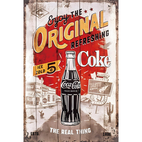 コーラ Coca-Cola オリジナル レトロ ブリキ看板 ビンテージ アメリカン インテリア 壁飾り 雑貨 デコレーション