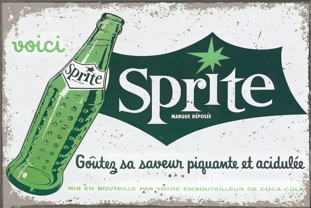 ブリキ看板 Sprite スプライト voici レトロ 広告 ポスター ビンテージ インテリア 雑貨