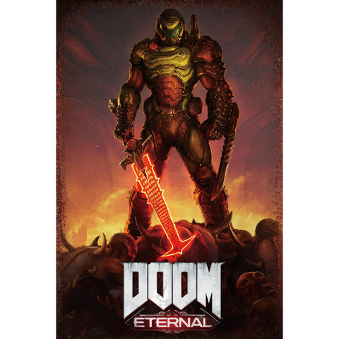 ブリキ看板 DOOM Eternal ドゥーム スレイヤー ゲーム レトロ インテリア 壁飾り