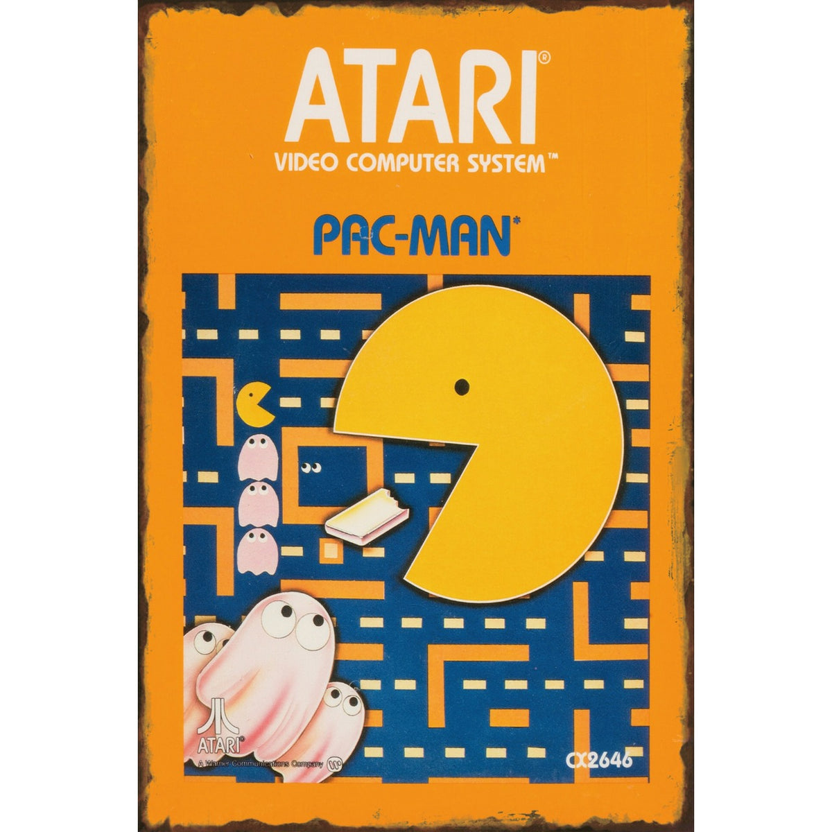 ブリキ看板 ATARI アタリ PAC-MAN パックマン レトロゲーム ヴィンテージ インテリア 壁飾り