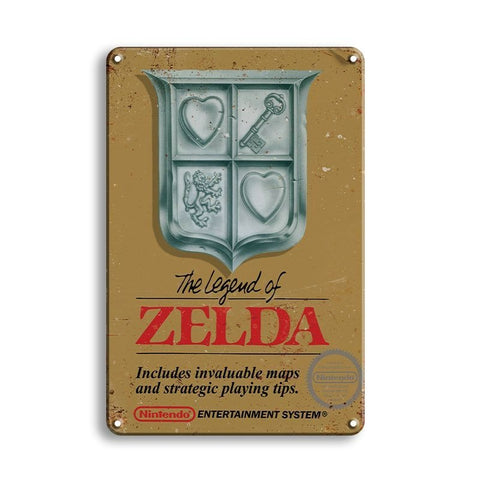 ブリキ看板 ゼルダの伝説 ZELDA 任天堂 レトロ ゲーム ポスター