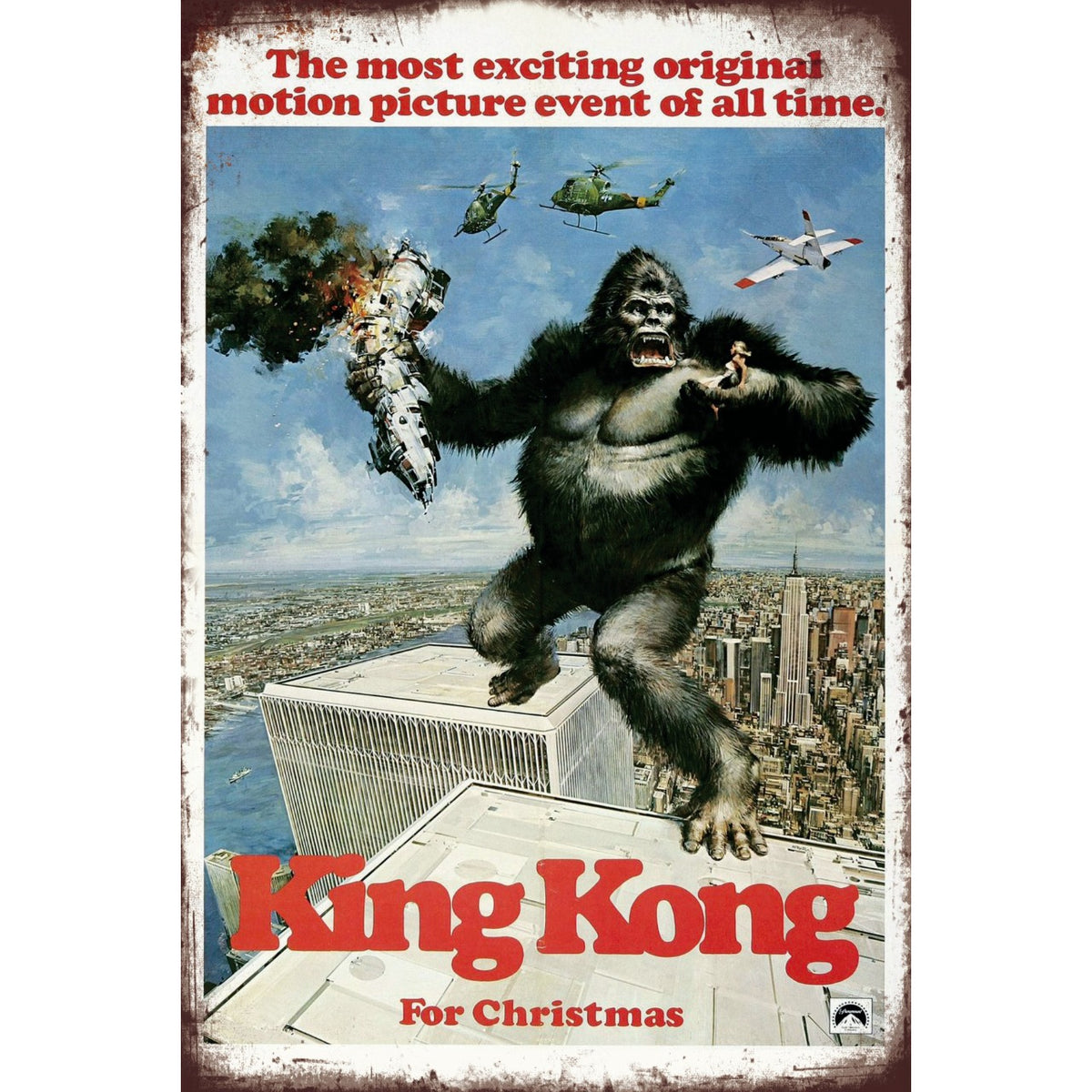 ブリキ看板 レトロ 映画 キングコング KingKong ポスター インテリア 壁飾り ビンテージ ディスプレイ