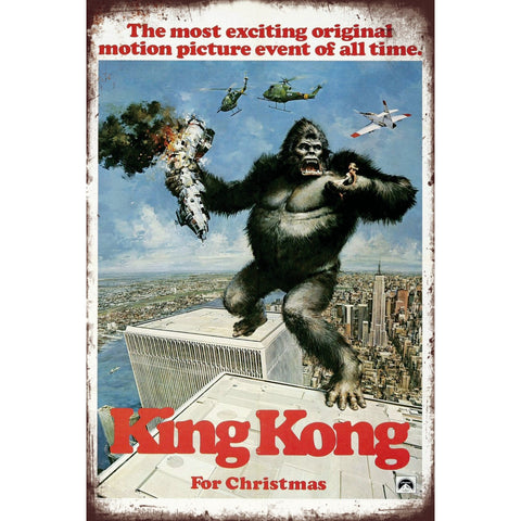 ブリキ看板 レトロ 映画 キングコング KingKong ポスター インテリア 壁飾り ビンテージ ディスプレイ