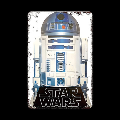 ブリキ看板 スターウォーズ R2-D2 ポスター レトロ 映画 インテリア 壁飾り 雑貨