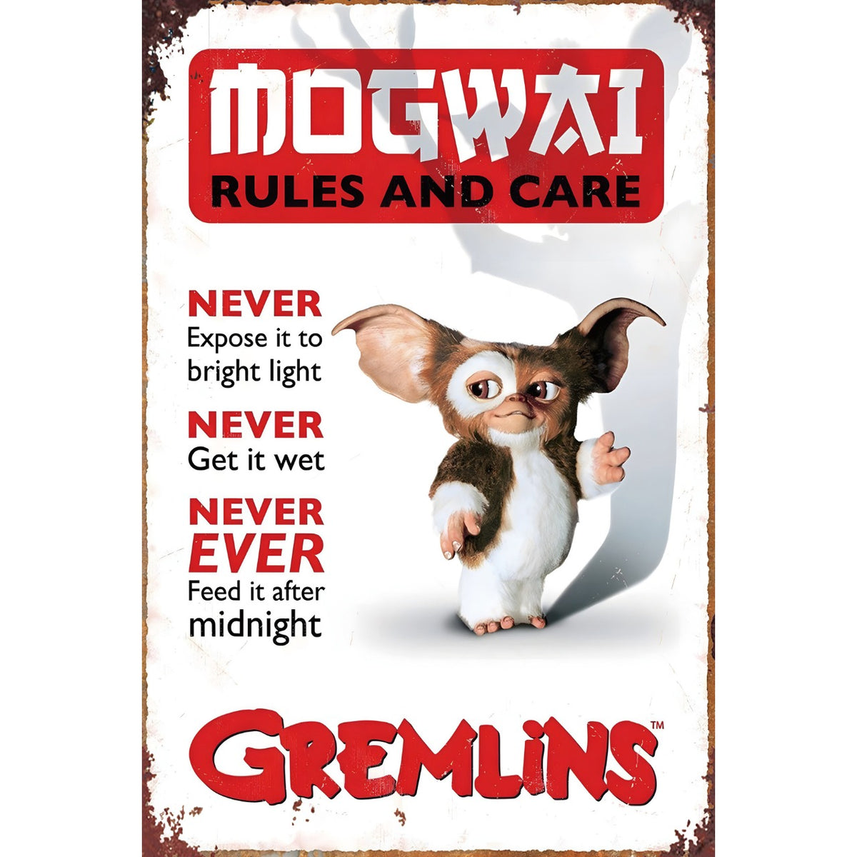 ブリキ看板 グレムリン GREMLINS モグワイ 映画 ポスター レトロ ビンテージ インテリア 雑貨